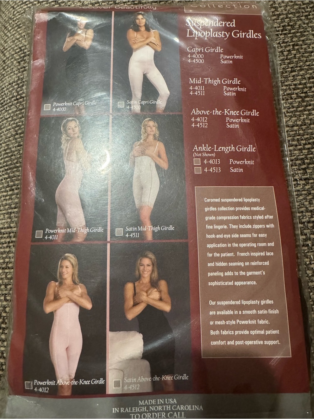 Suspendered Lipoplasty Girdle in Black